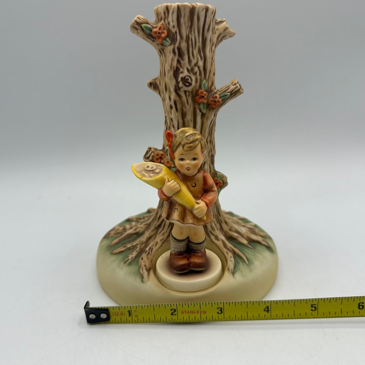 Goebel Hummel Tree Trunk Candlestick #1101-D, Set of 2