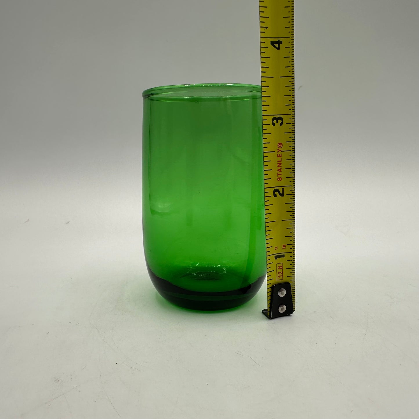 Forest Green Roly Poly Flat Juice Glasses, Set of 3