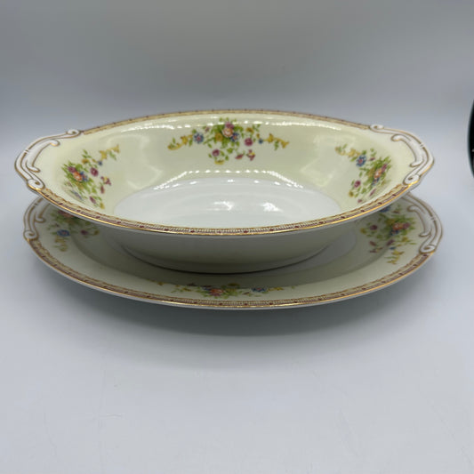 Yamaka China Vegetable Bowl and Serving Plate, YAM6 Pattern