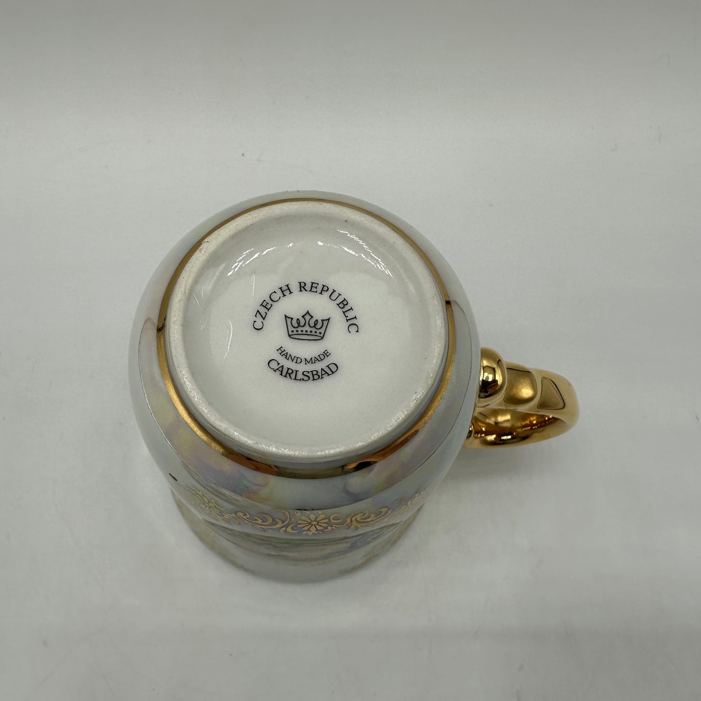 Czech Republic Gold Gilded Cup and Saucer