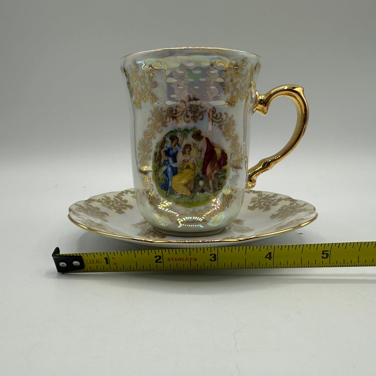 Czech Republic Gold Gilded Cup and Saucer