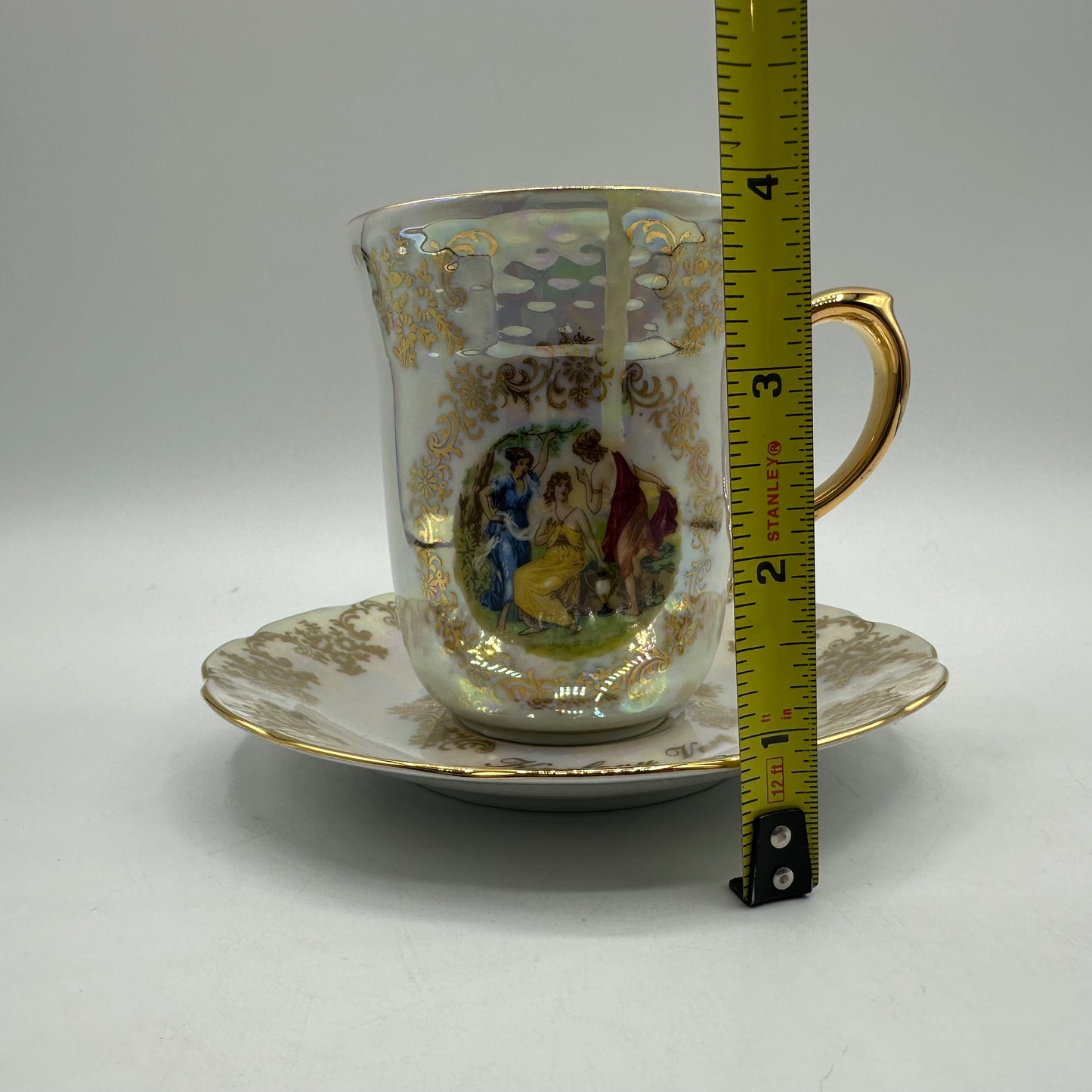 Czech Republic Gold Gilded Cup and Saucer