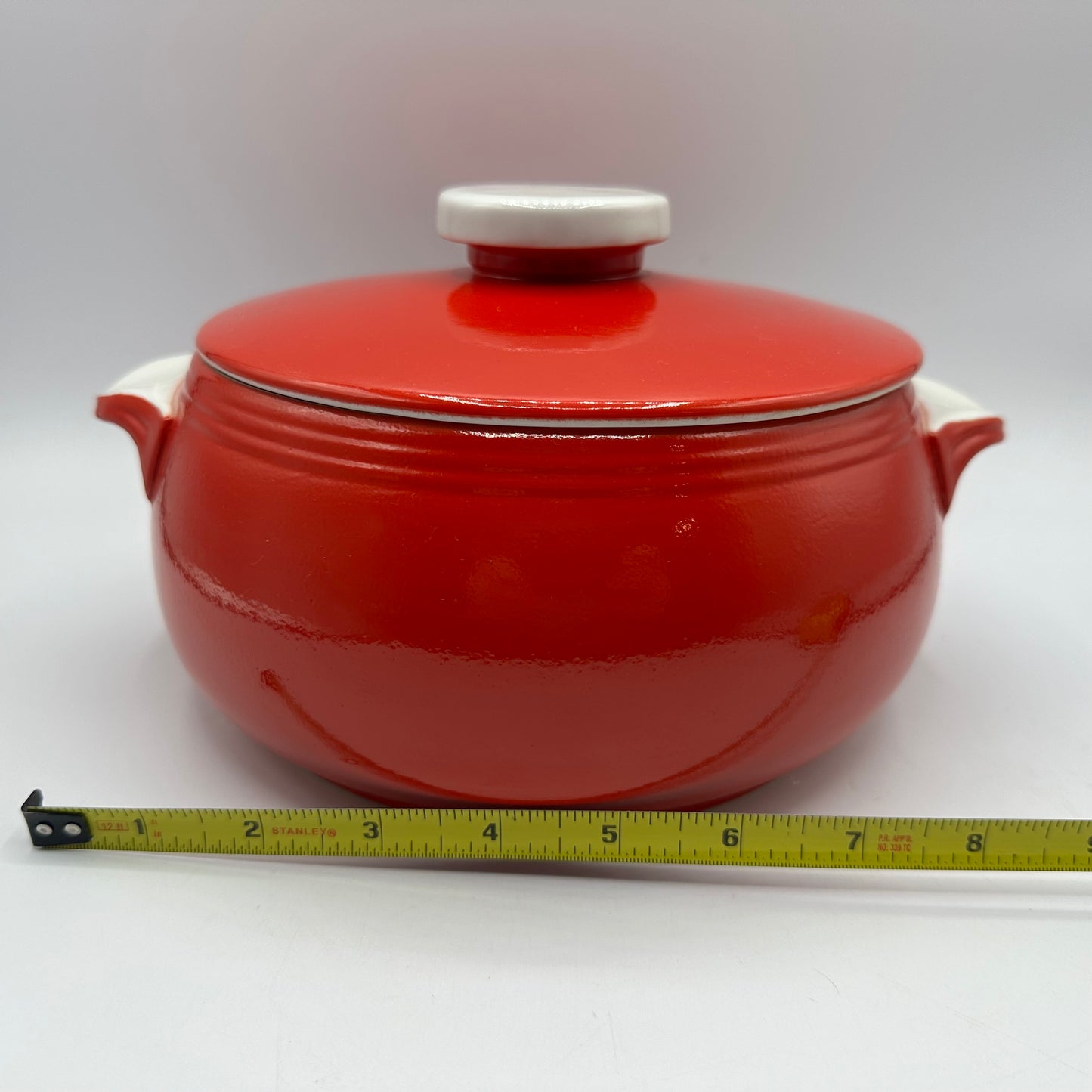 Hall Pottery Chinese Red Bean Pot 1940s Handled