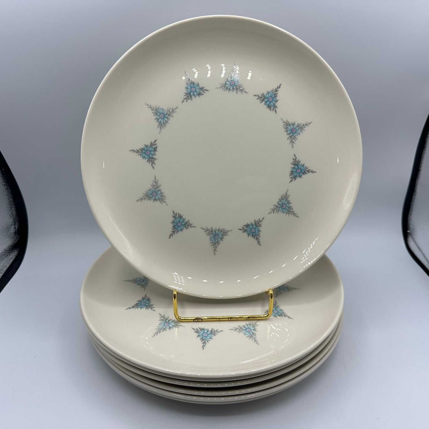 Taylor Smith & Taylor Co 10" Dinner Plates, Rhapsody Pattern, Set of 7