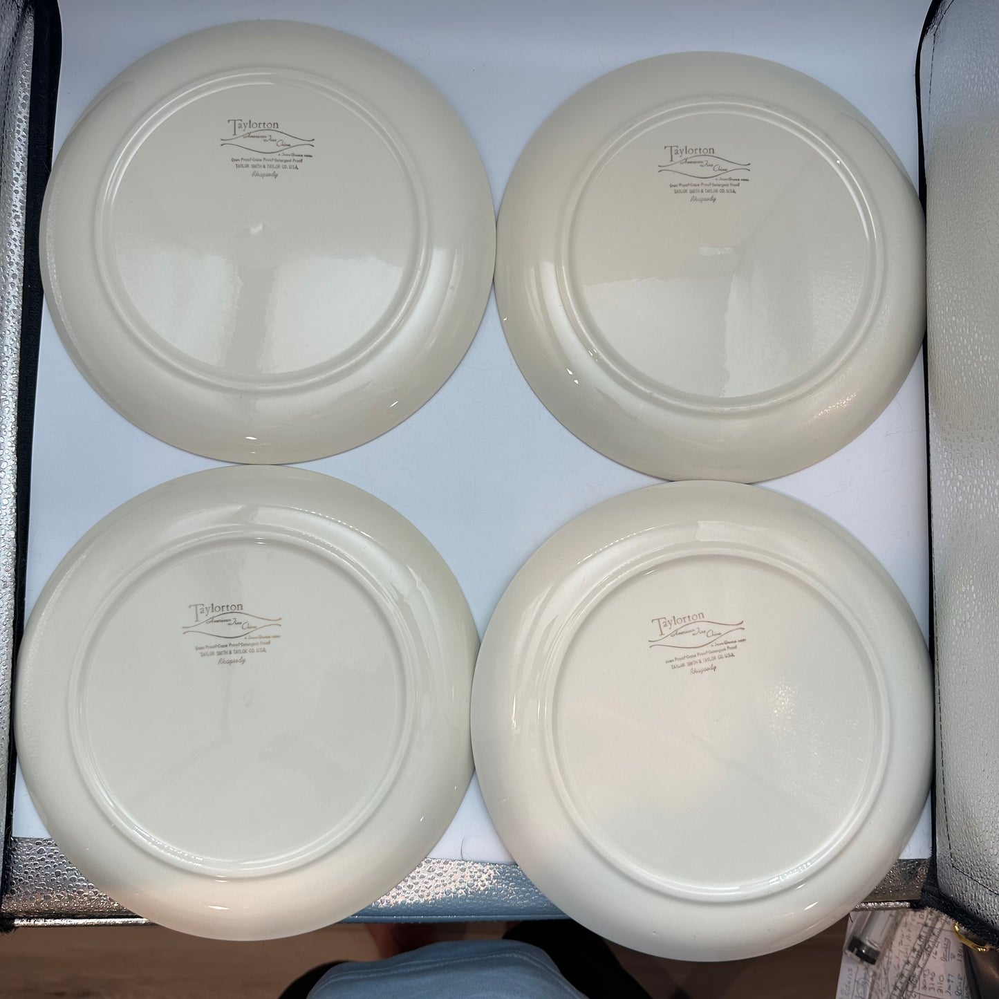 Taylor Smith & Taylor Co 10" Dinner Plates, Rhapsody Pattern, Set of 7