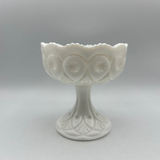 Fostoria Milk Glass Compote Louise Pattern 1957-1965