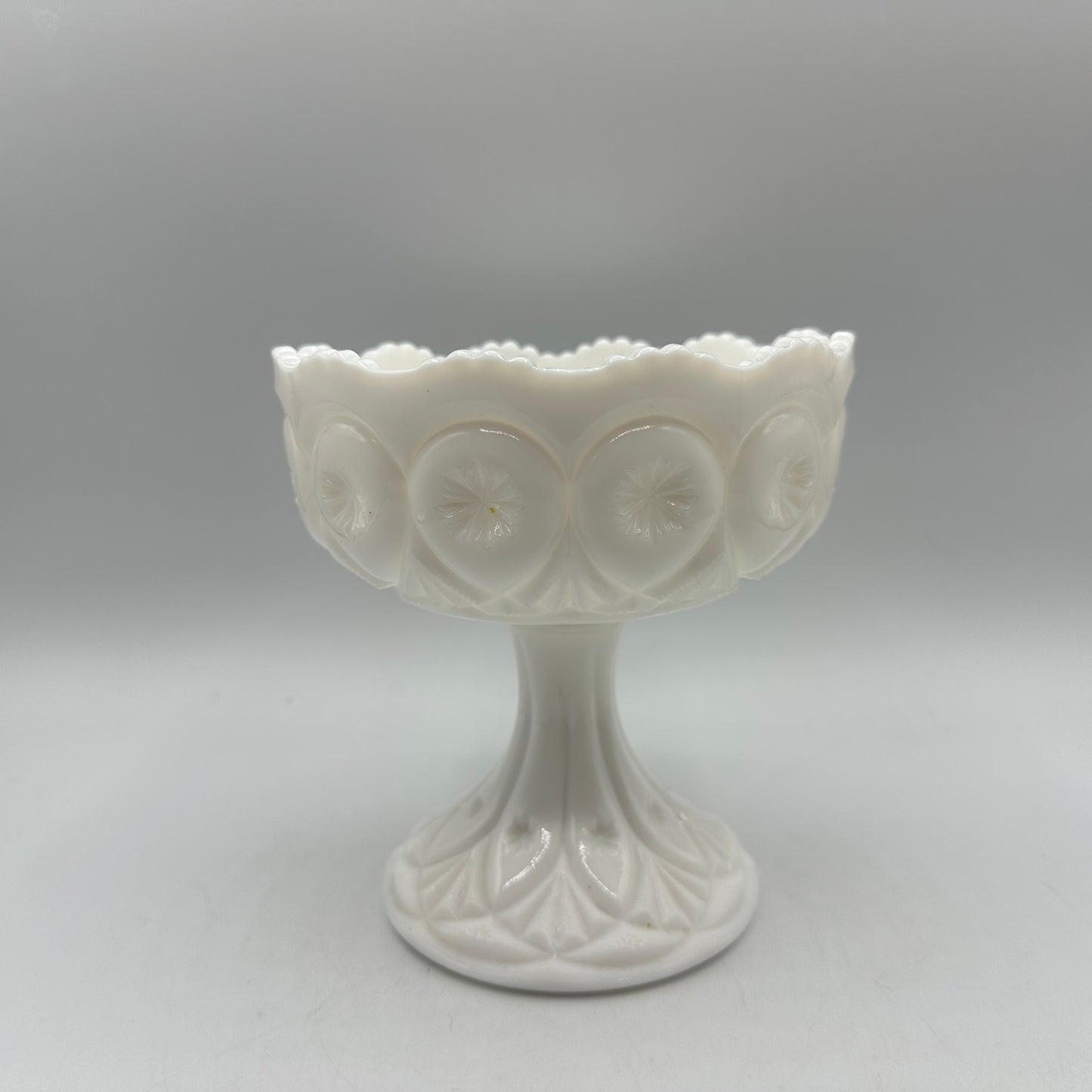 Fostoria Milk Glass Compote Louise Pattern 1957-1965
