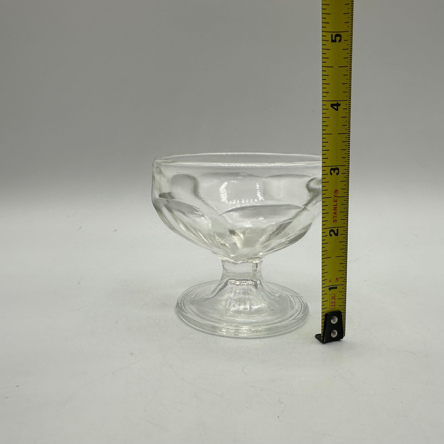 Old Fashioned Ice Cream Dishes, Clear, Set of 3