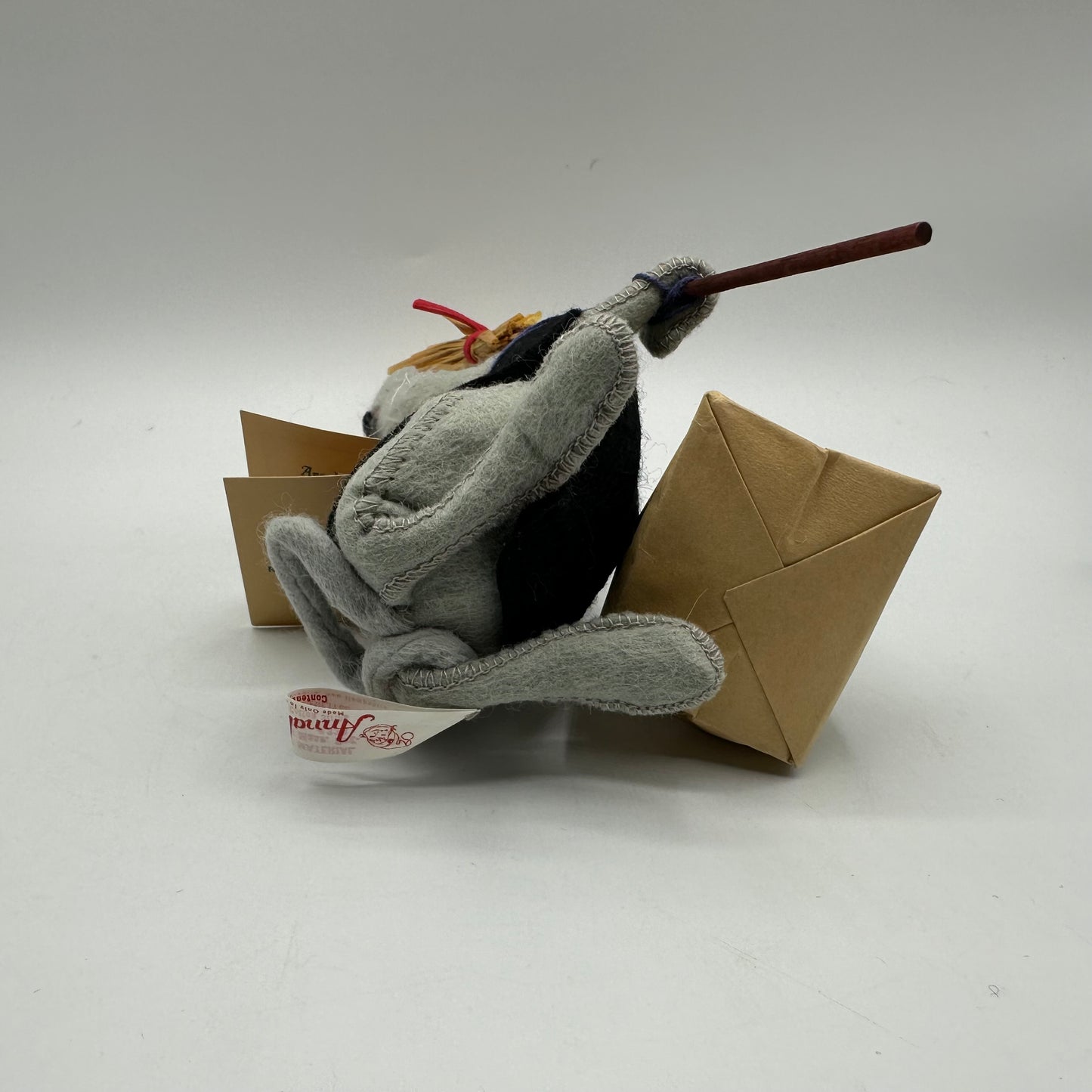 Annalee Mobilitee Dolls Mouse - Witch with Broom and Trick/Treat Bag 1989