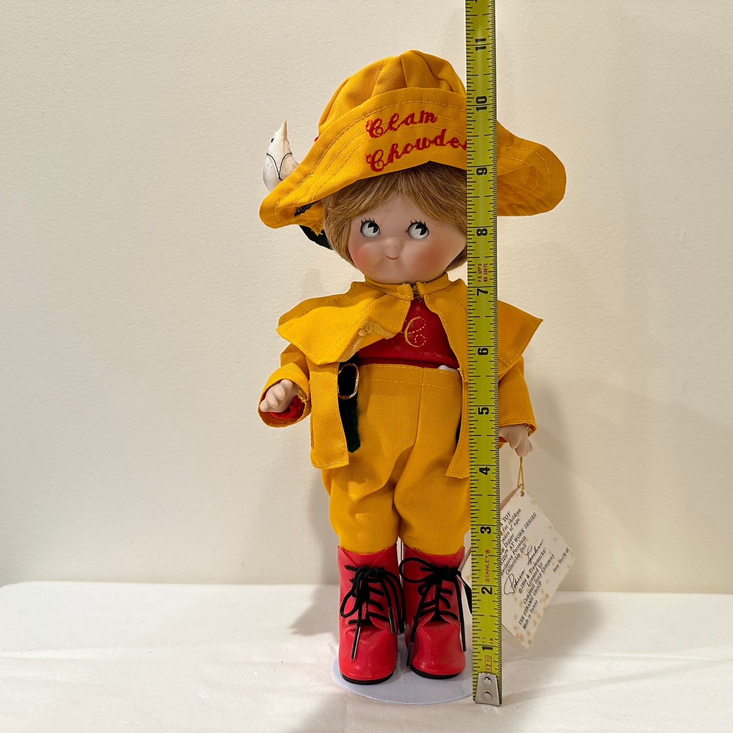 Campbell Kids at Work Series Collectible Porcelain Doll "Clam Digger"