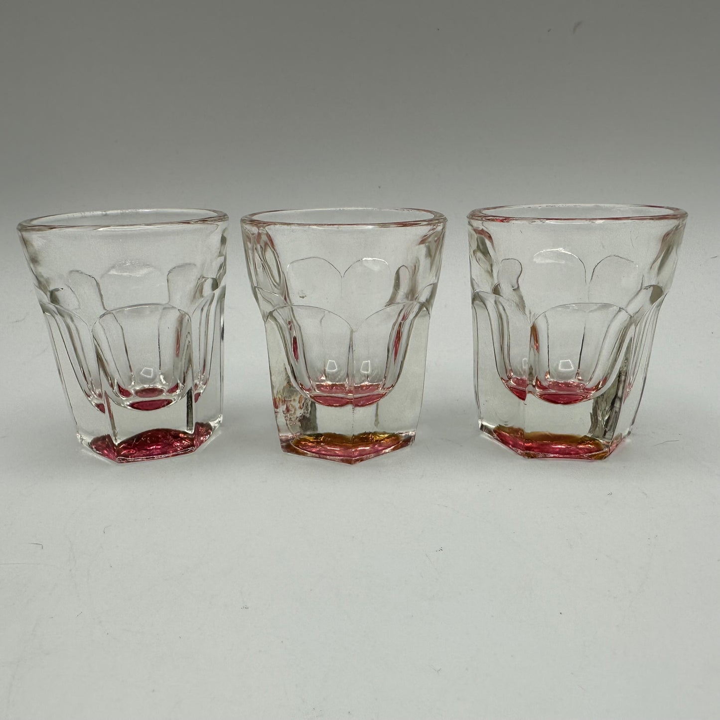 Red Bottom Shot Glasses, Set of 3