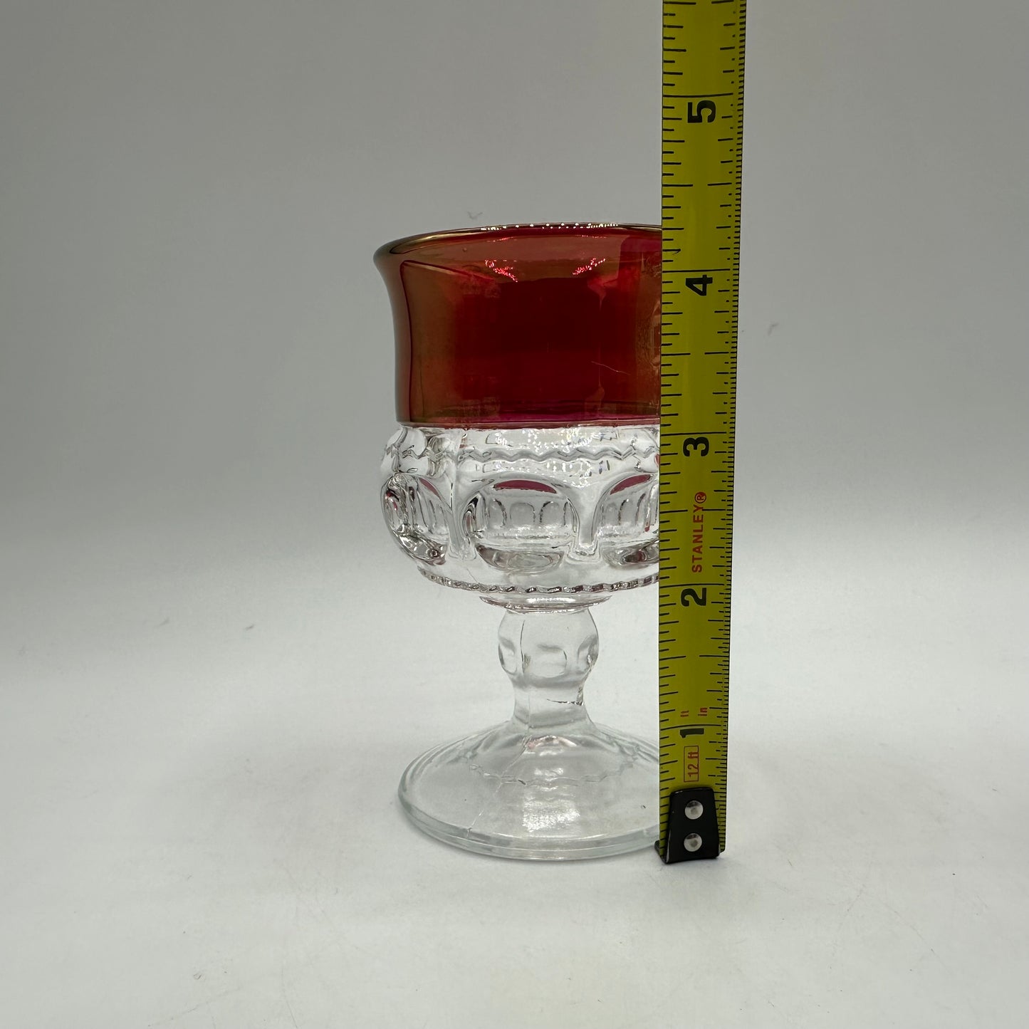 Tiffin-Franciscan King's Crown-Ruby Flashed Juice Glass, Set of 6