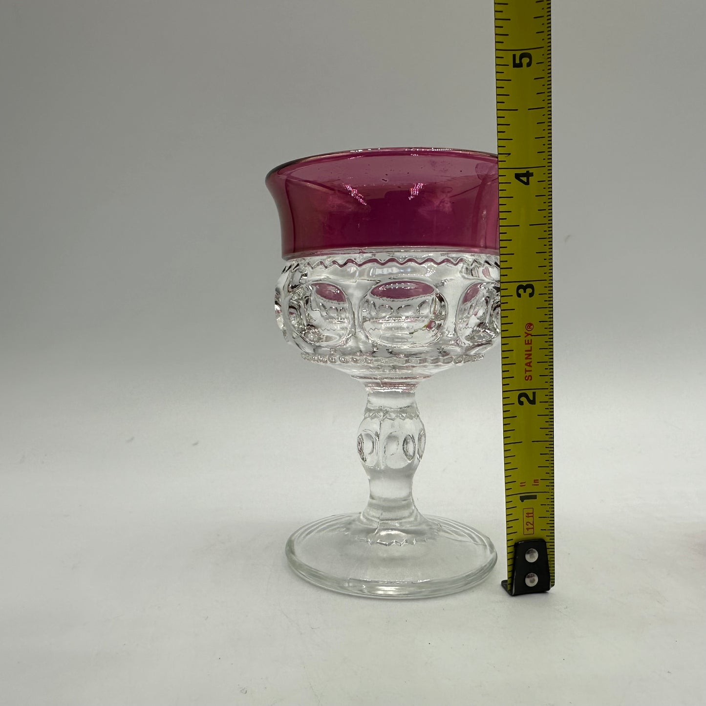 Colony Ruby Crown Liquor Cocktail Glasses, Set of 6