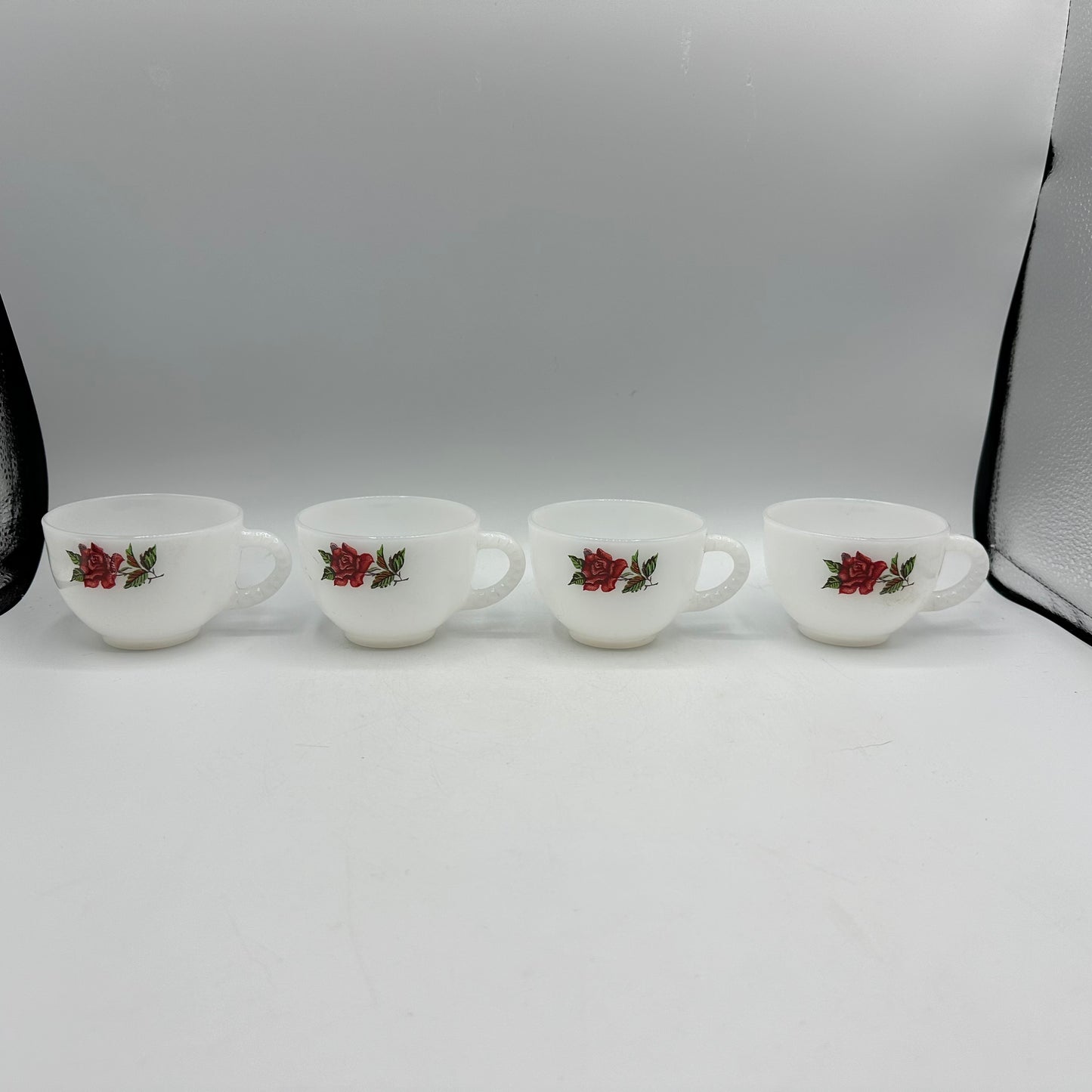Federal Glass Rosecrest Snack Set, 8 Piece Set