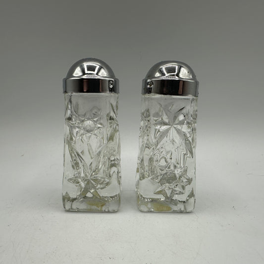 Anchor Hocking Early American Prescut Pattern Salt and Pepper Shakers