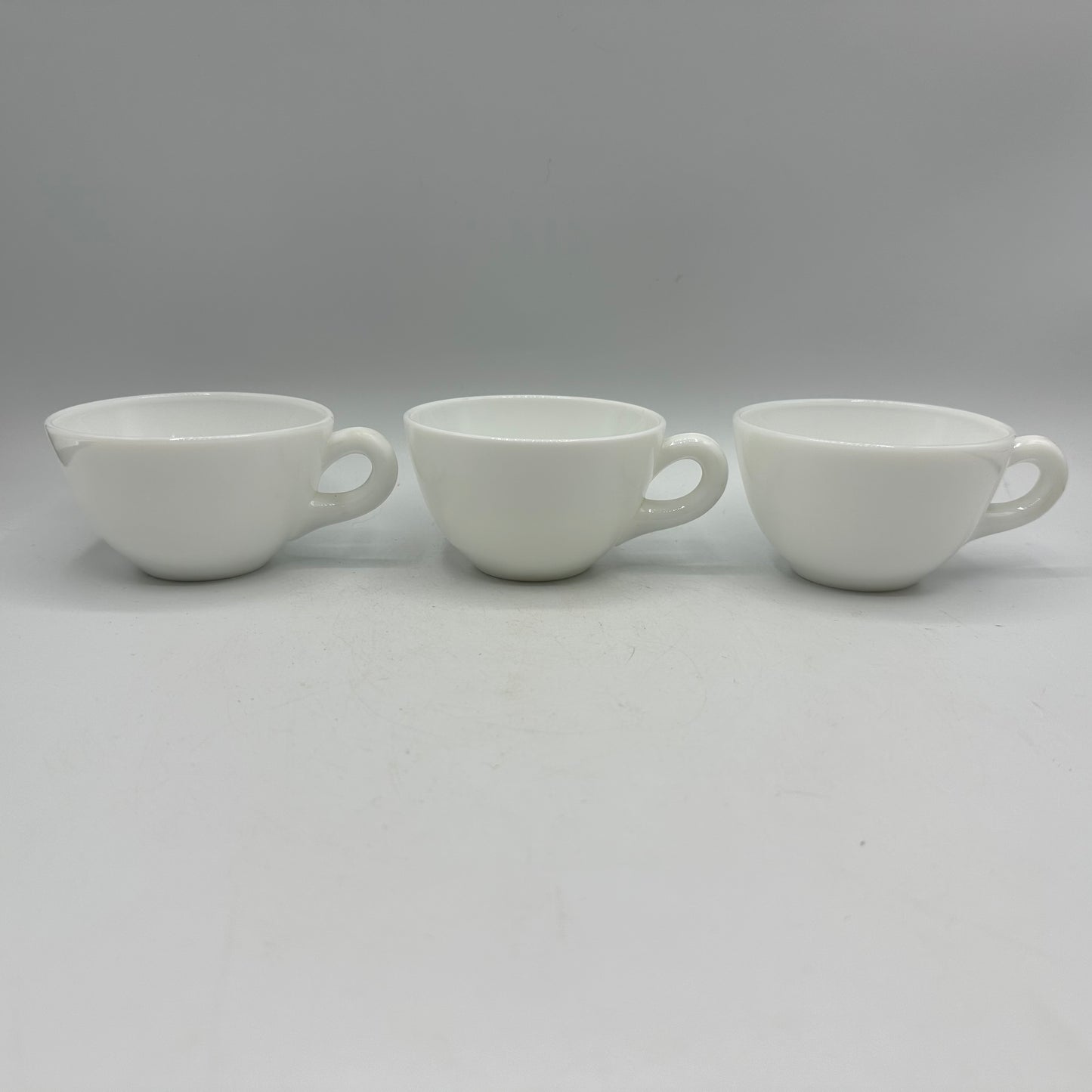 Westmoreland Milk Glass Beaded Edge Cup, Saucer and Plate, Set of 3