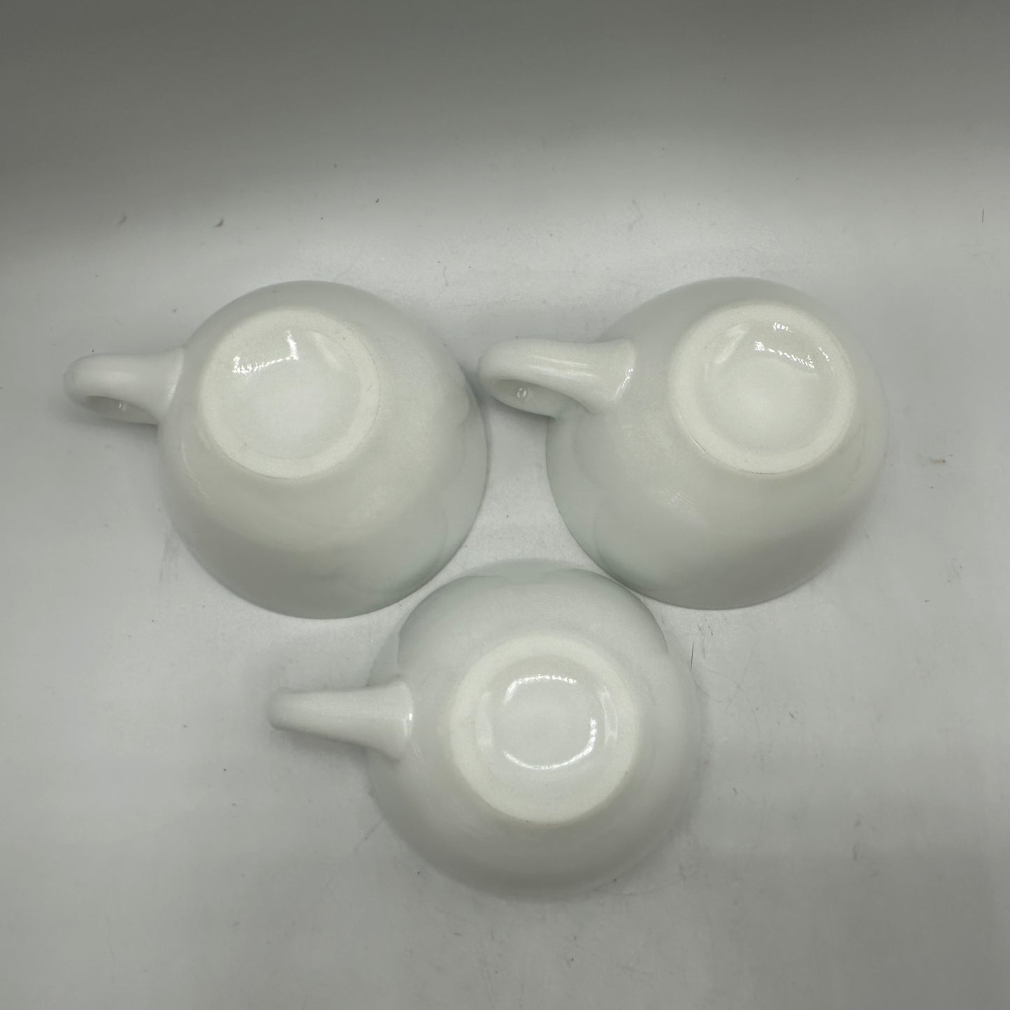 Westmoreland Milk Glass Beaded Edge Cup, Saucer and Plate, Set of 3