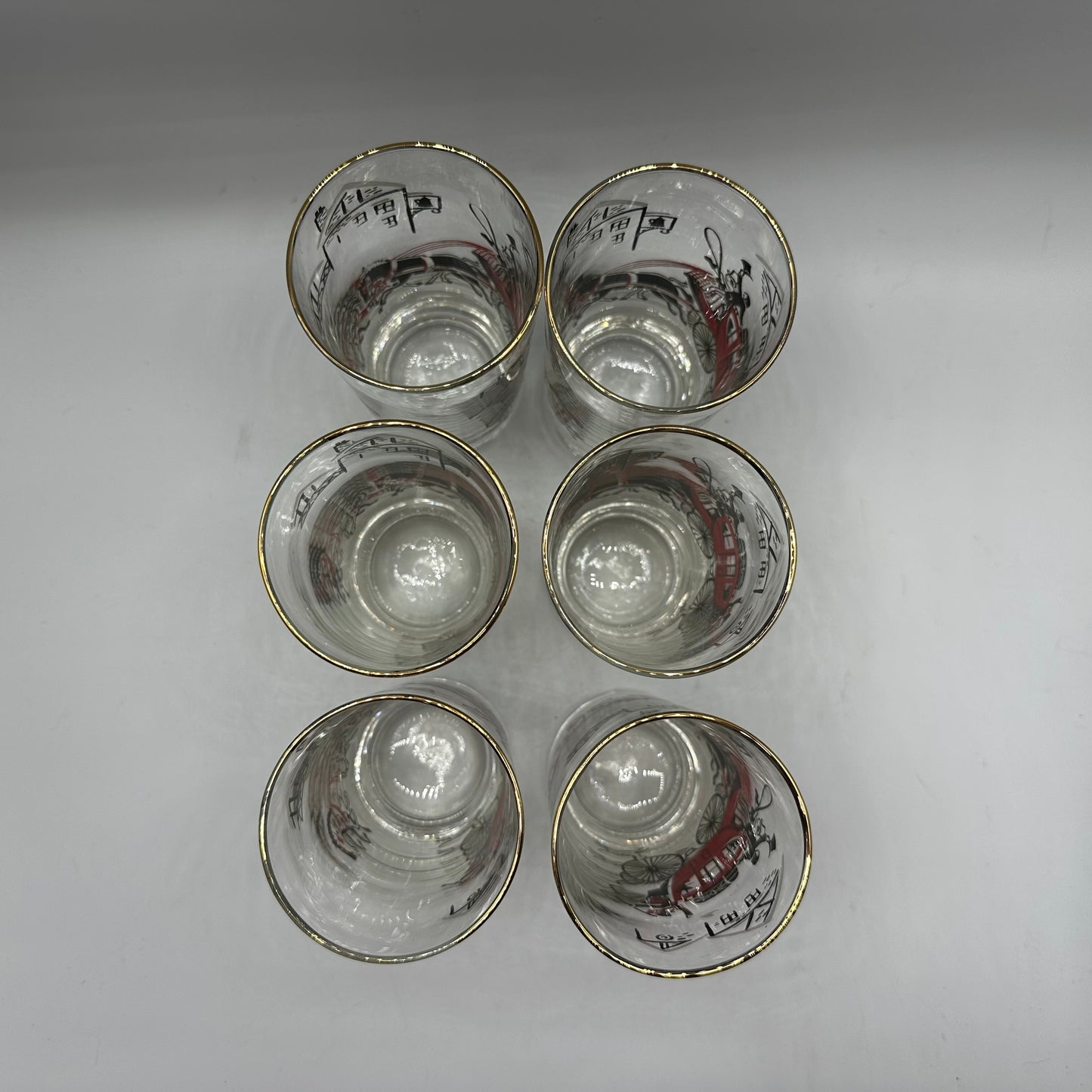 Libbey Stagecoach Tumblers with Carrier, Set of 6