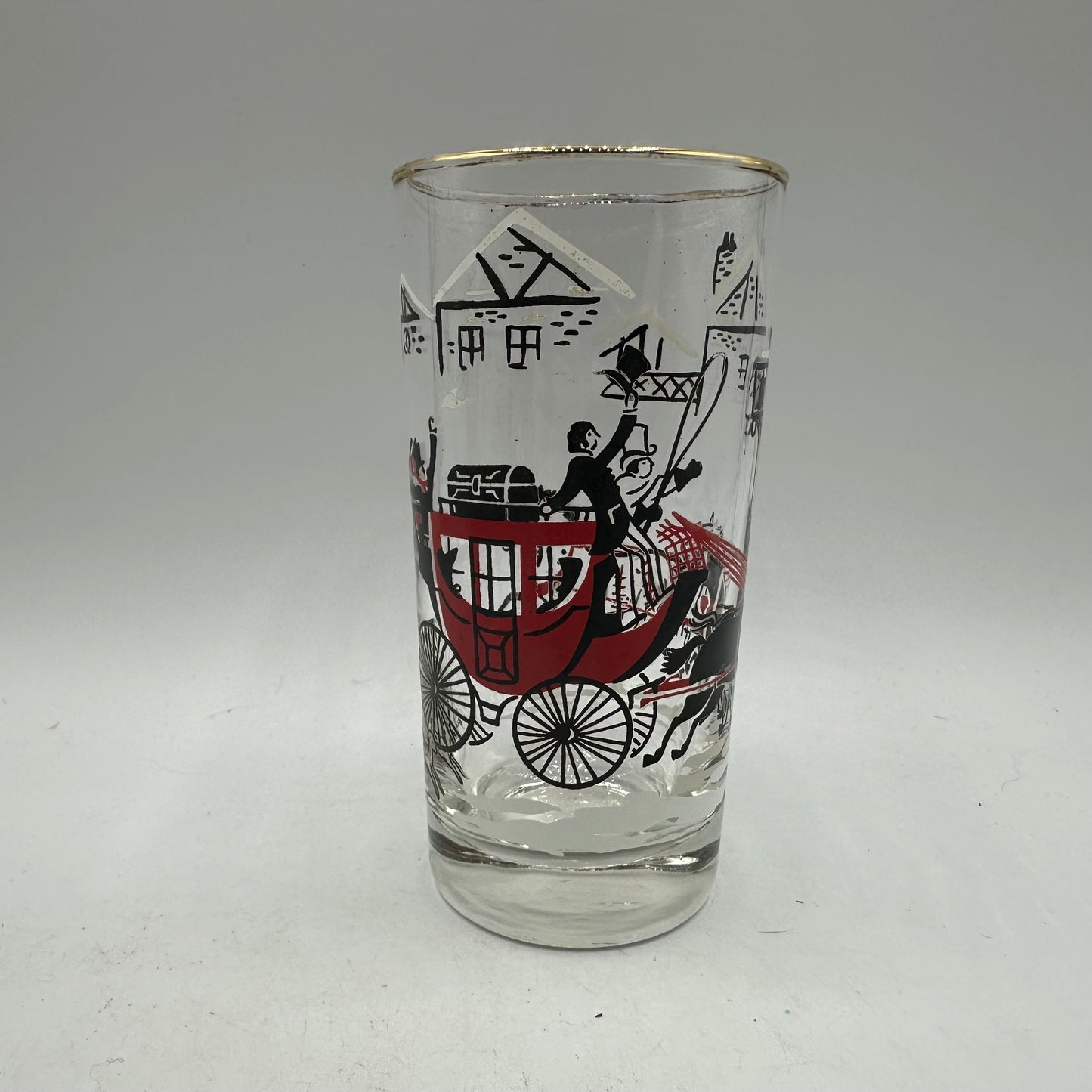 Libbey Stagecoach Tumblers with Carrier, Set of 6