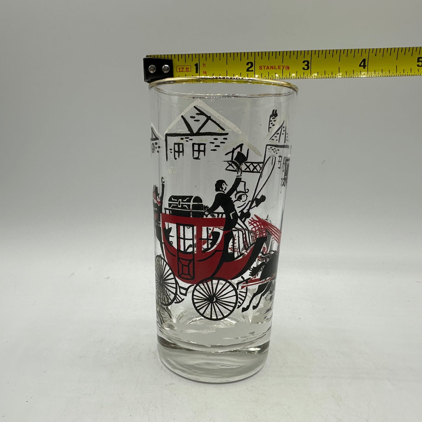 Libbey Stagecoach Tumblers with Carrier, Set of 6