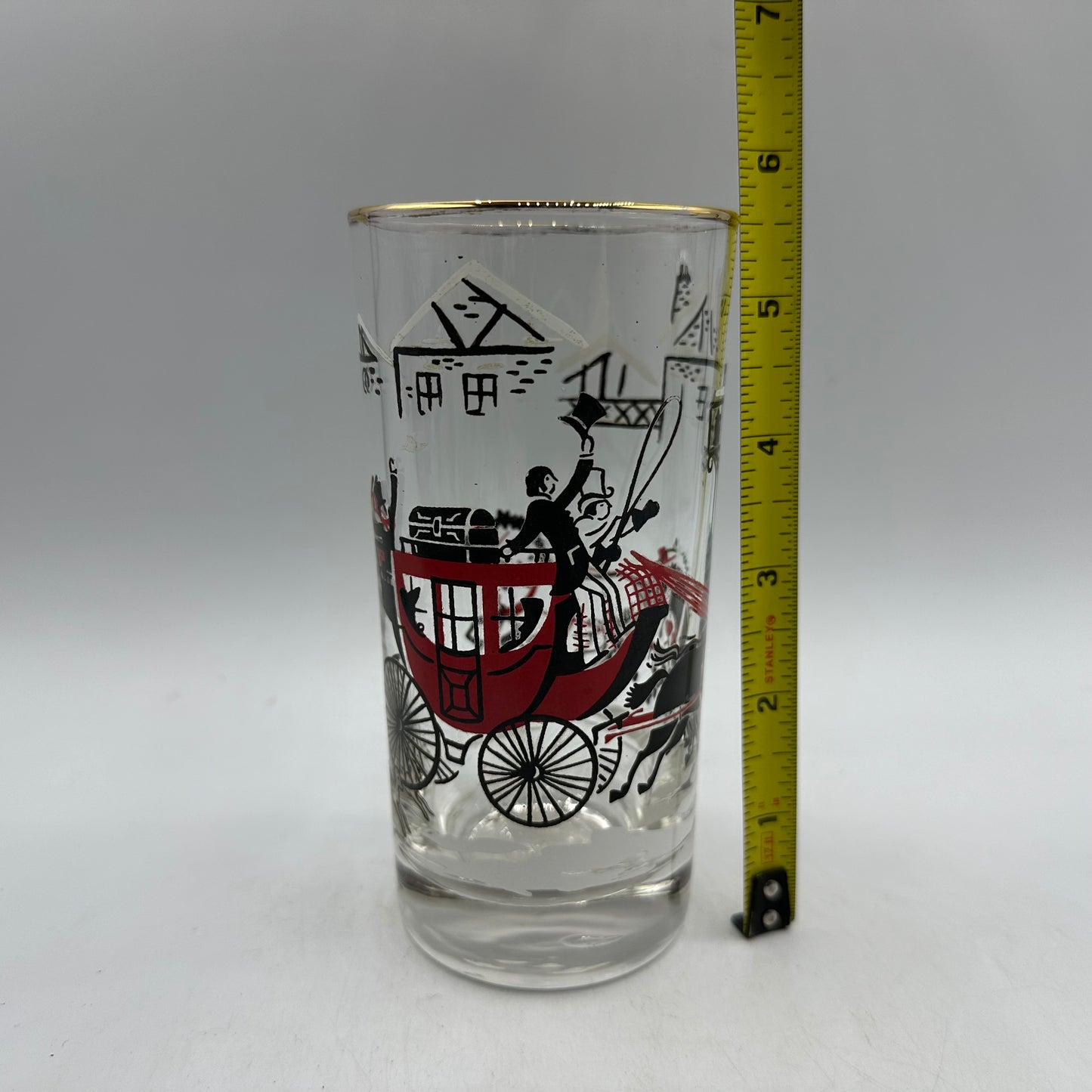 Libbey Stagecoach Tumblers with Carrier, Set of 6