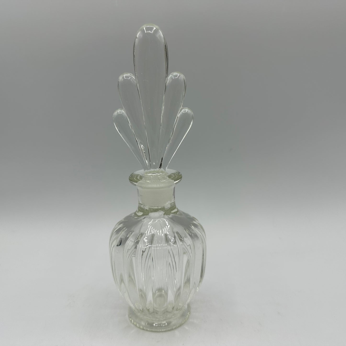Art Deco Perfume Bottles, Clear, Set of 2