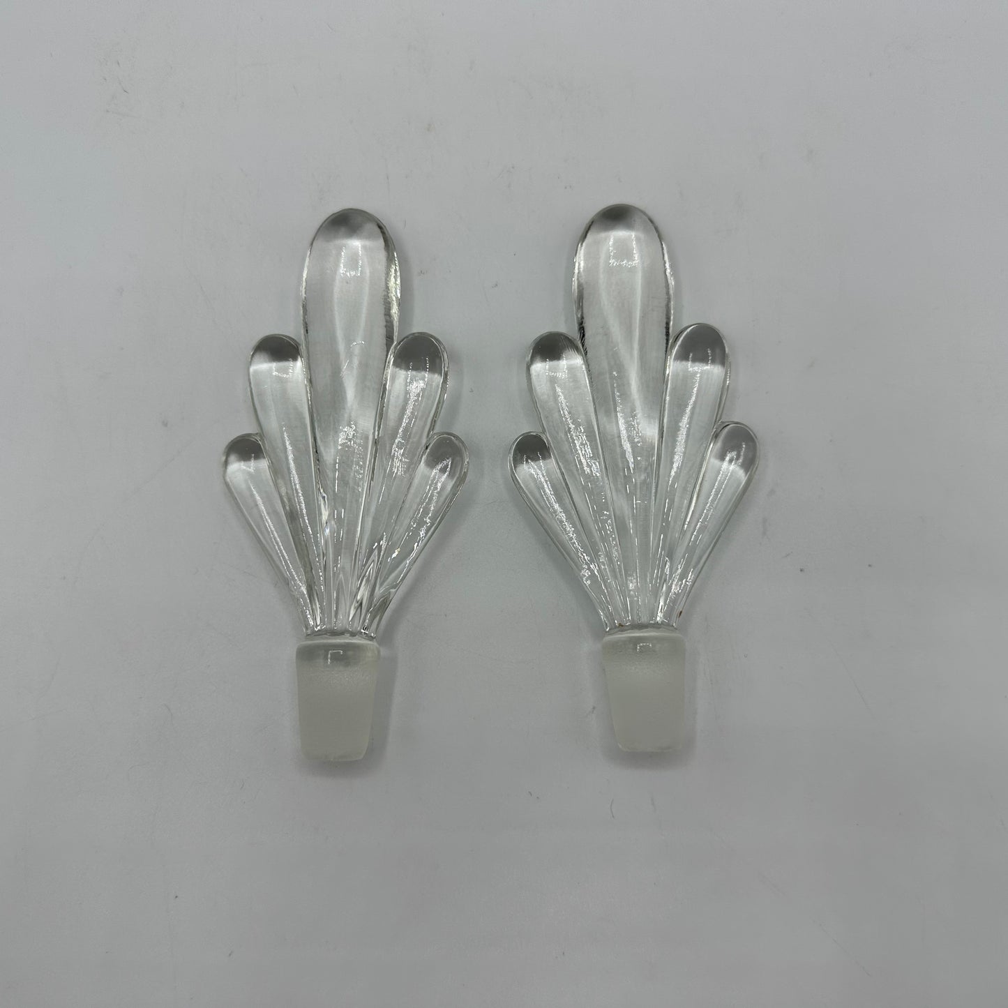 Art Deco Perfume Bottles, Clear, Set of 2