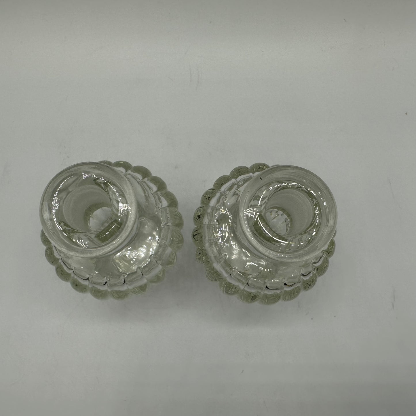 Art Deco Perfume Bottles, Clear, Set of 2