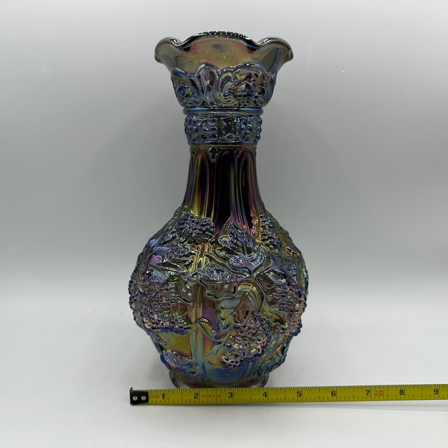 Imperial Glass Loganberry Vase, Smokey Blue