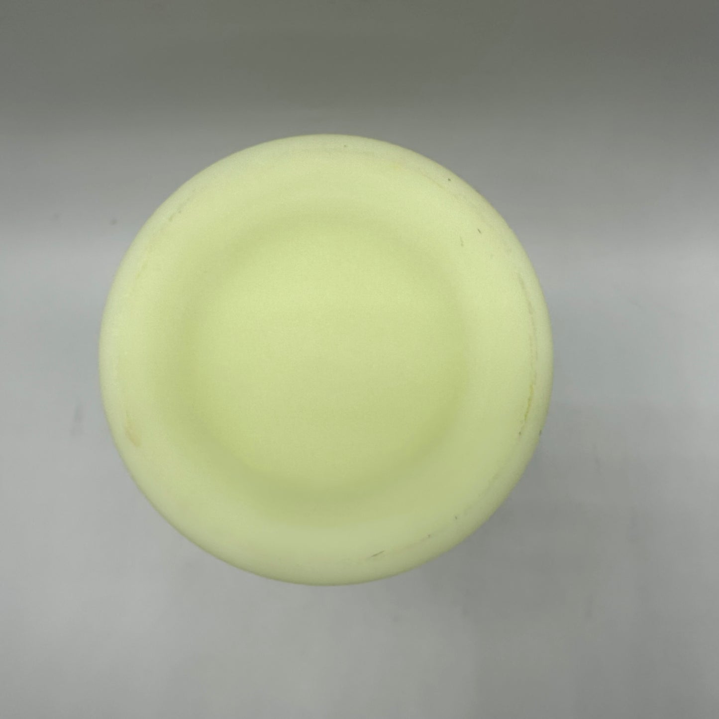 Fenton Satin Custard Peacock Floral Vase