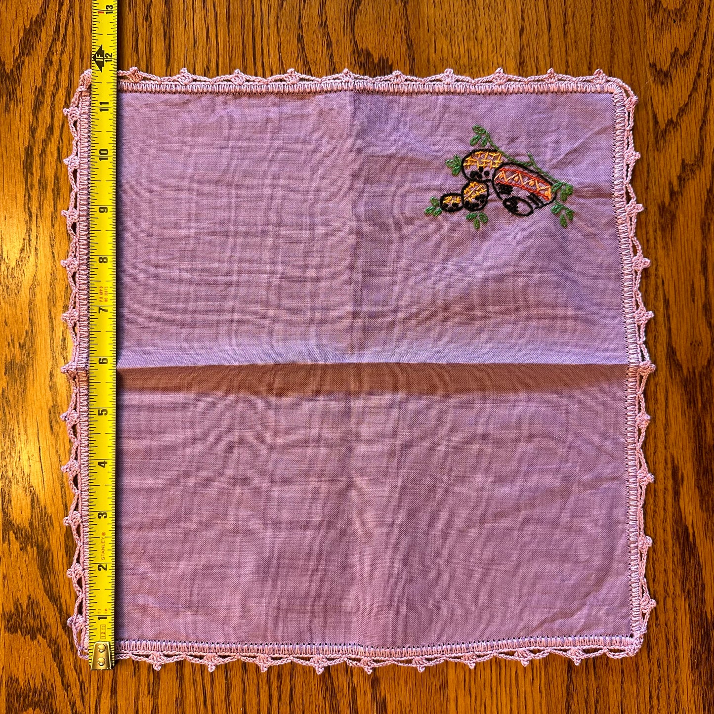 Lot of 3 Hankies with Cactus Design, Pink and Purple