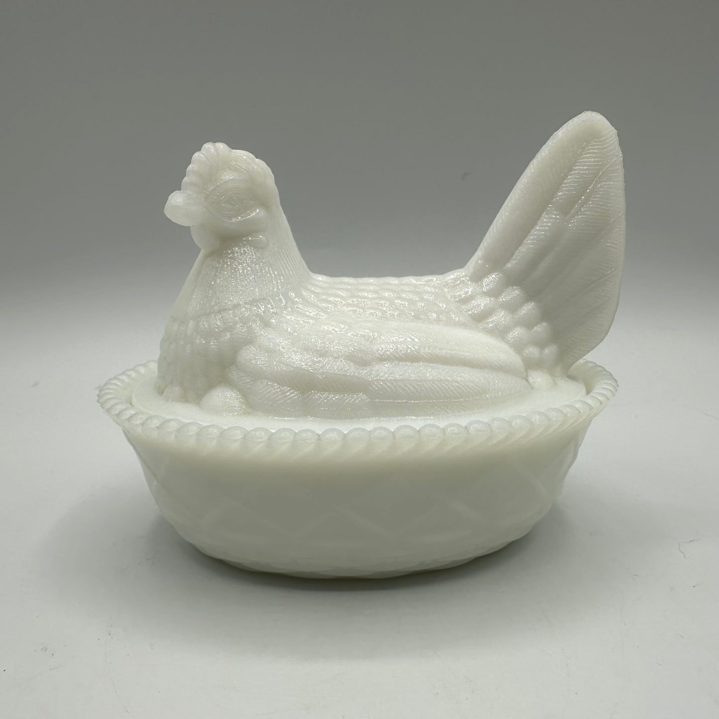 Westmoreland Hen on Nest, Milk Glass