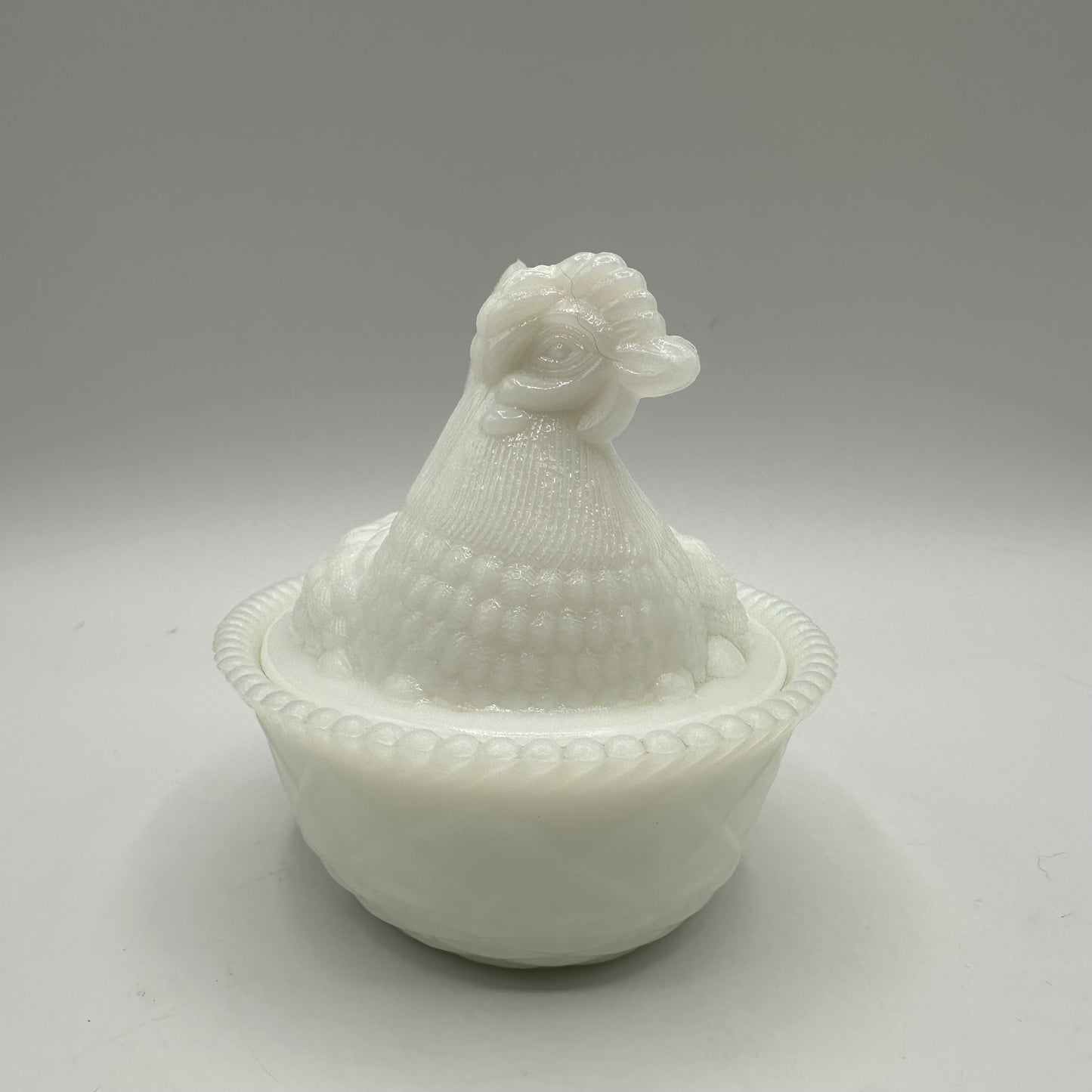 Westmoreland Hen on Nest, Milk Glass