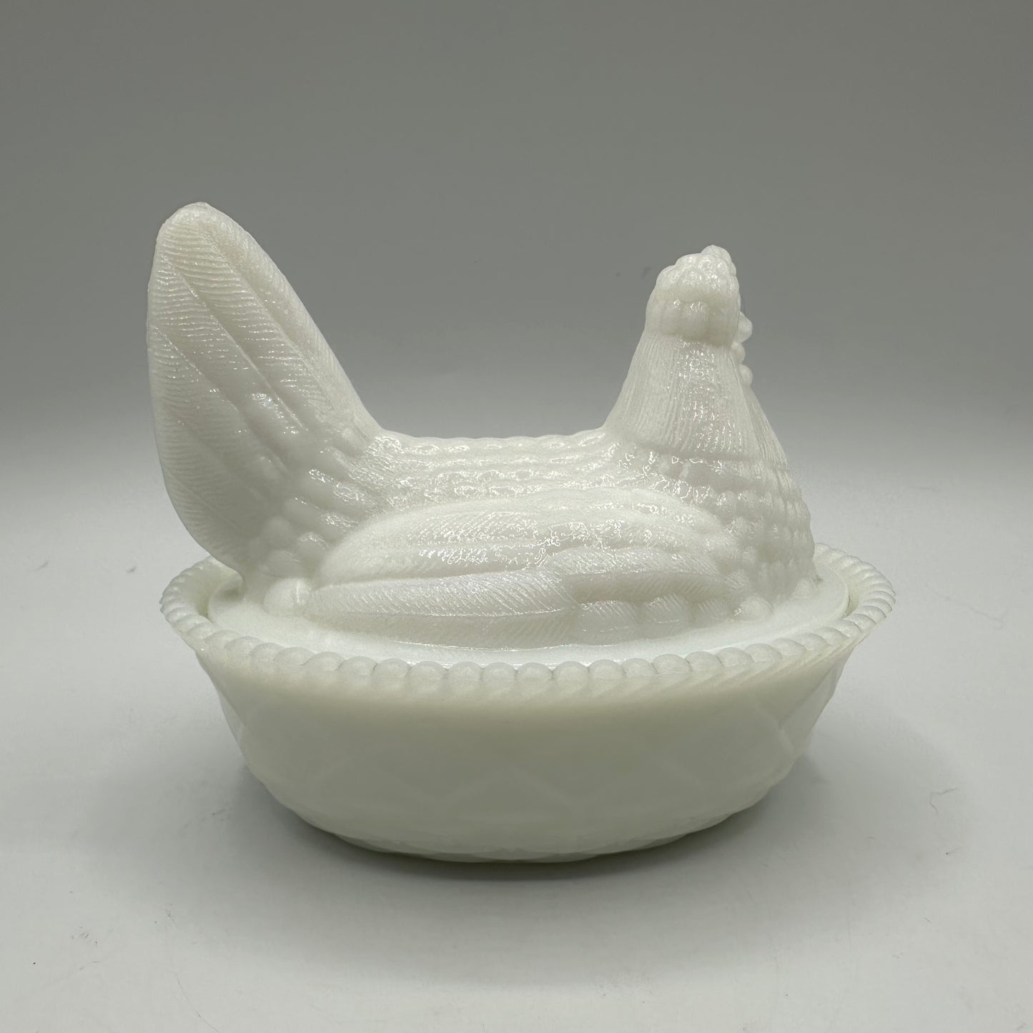 Westmoreland Hen on Nest, Milk Glass