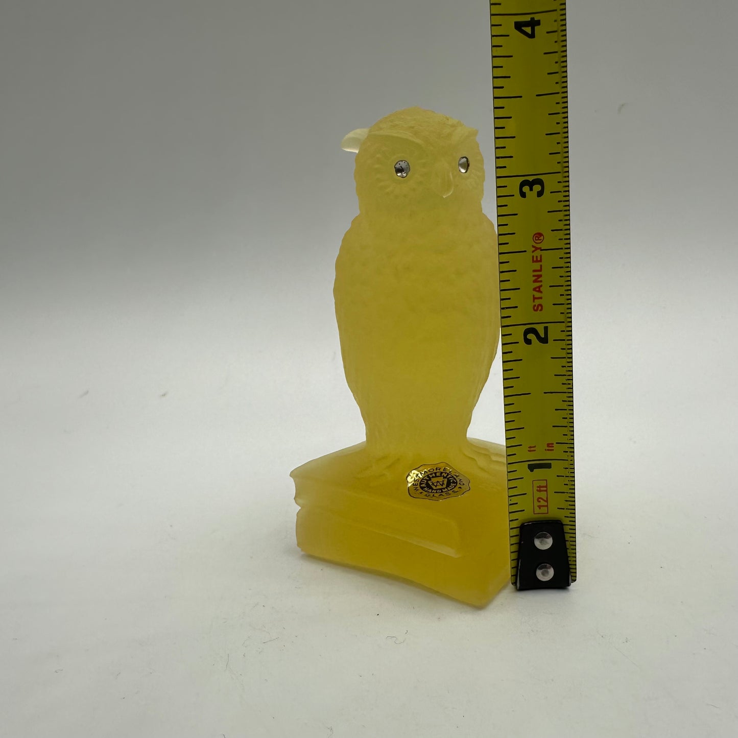 Westmoreland Amber Satin Wise Owl Figurine