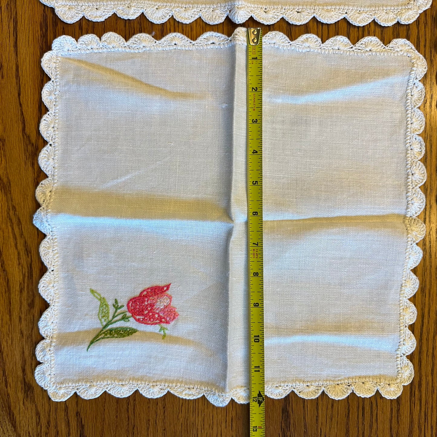 Embroidered Placemats with Matching Napkins, Set of 3 with Extra Placemat