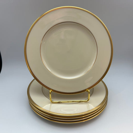 Lenox Tuxedo Salad Plates, Set of 5, Gold Back Stamp