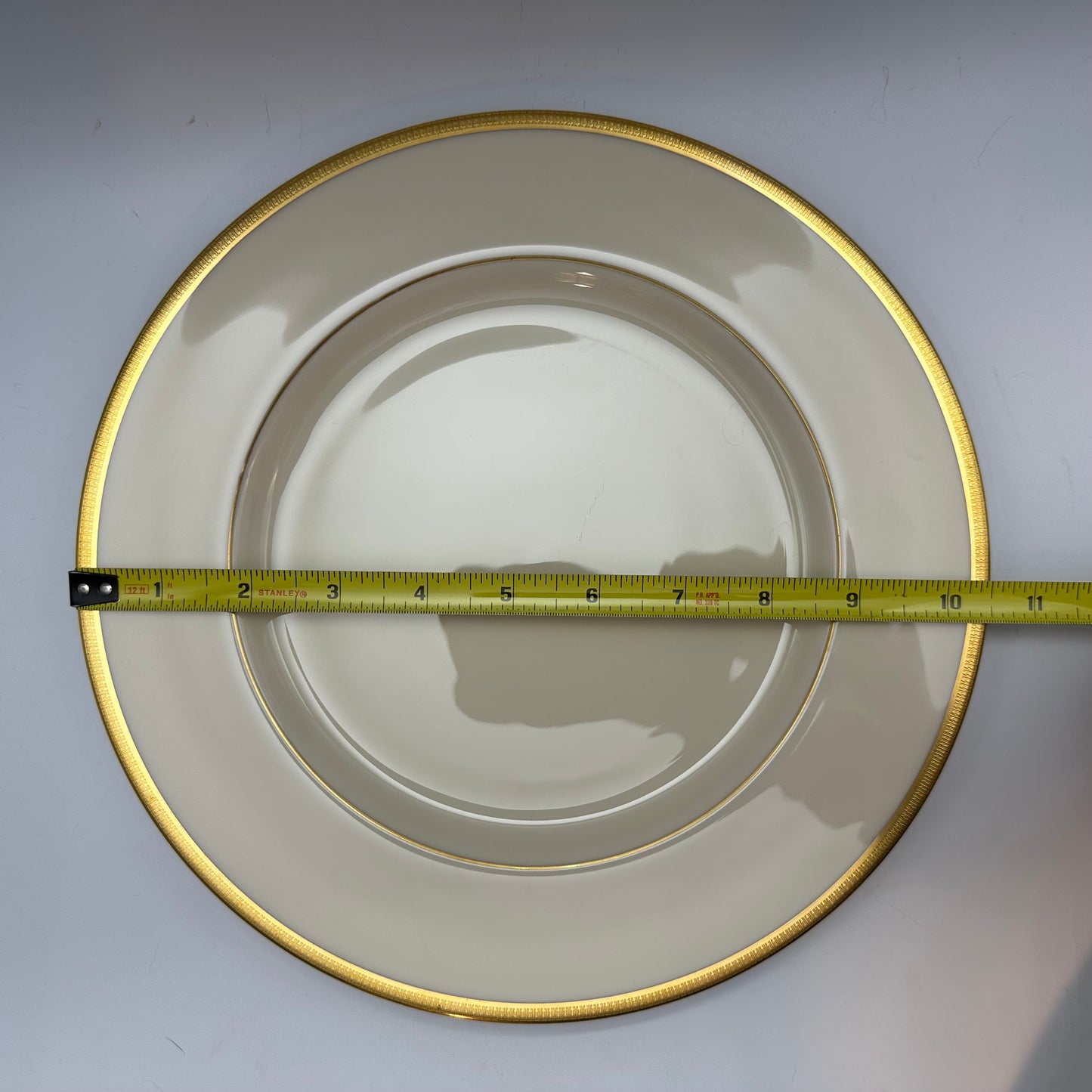 Lenox Tuxedo Dinner Plates, Set of 5, Gold Back Stamp