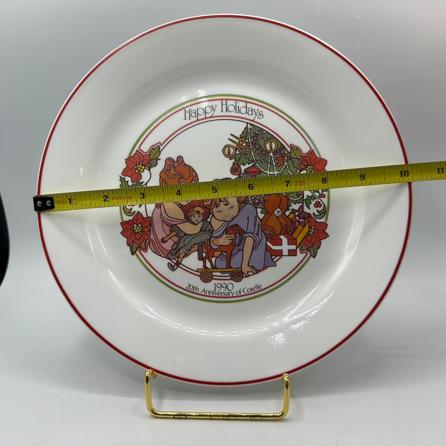 Corelle 1990 Christmas Plate Limited Edition, 20th Anniversary