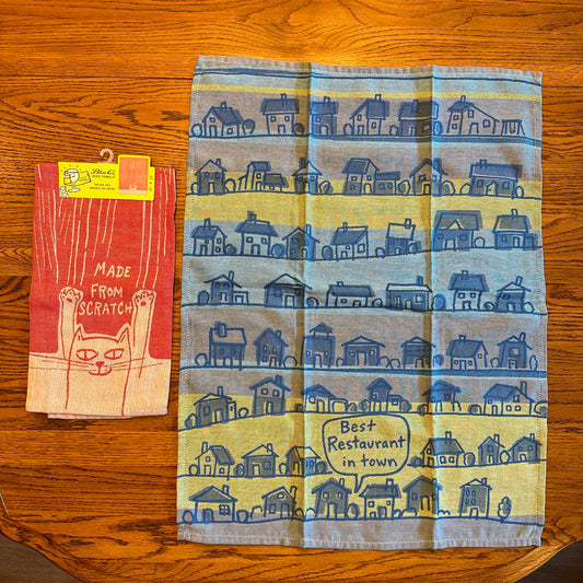 BlueQ Cotton Handtowels with Cute Sayings, Lot of 2