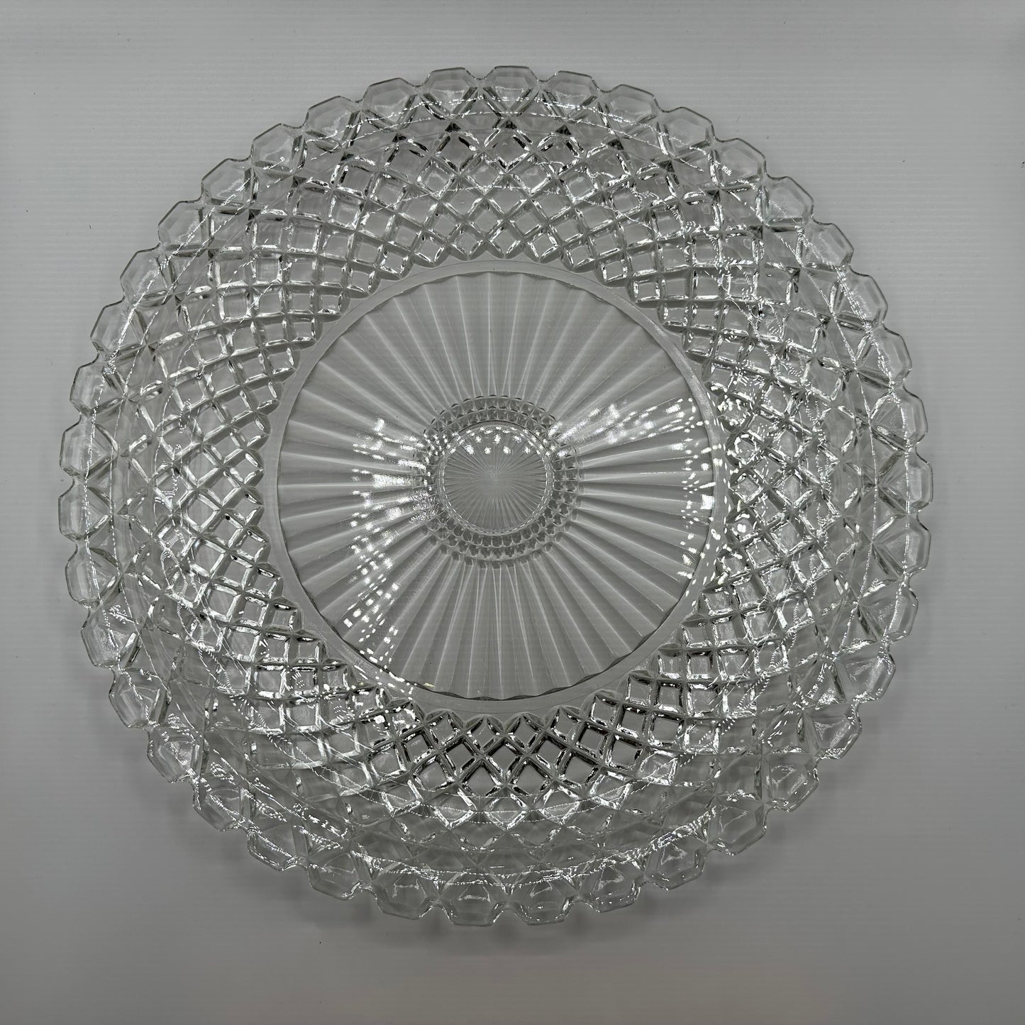 Anchor Hocking Waterford Waffle Sandwich Plate, 14"