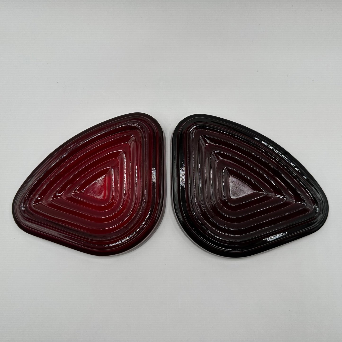 Anchor Hocking Manhattan Royal Ruby Relish Inserts, Set of 2