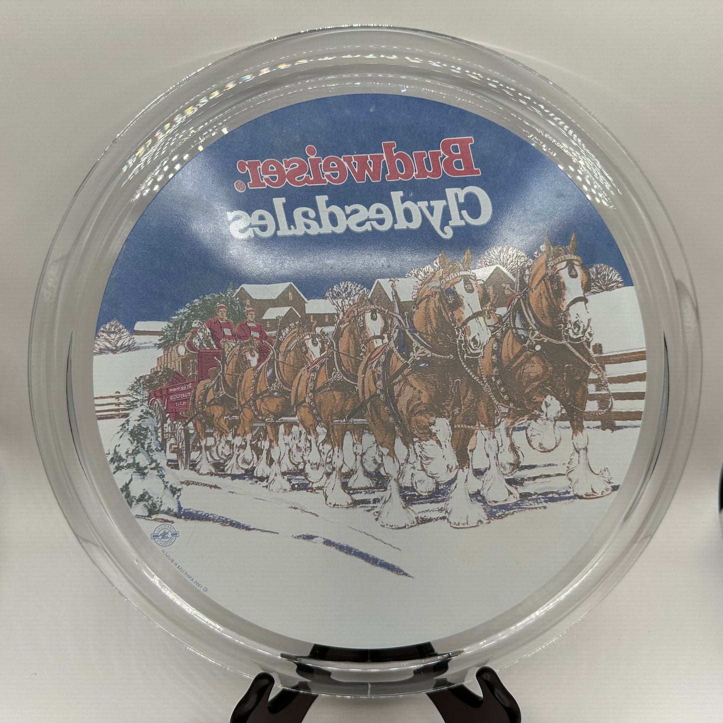 1995 Budweiser Clydesdale Round Platter