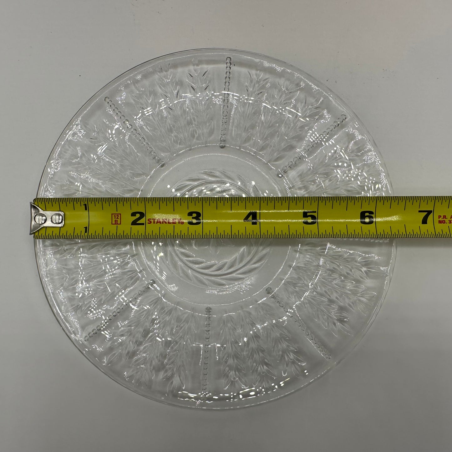 Federal Glass Bread & Butter Plate, Wheat and Star, Clear, Set of 3