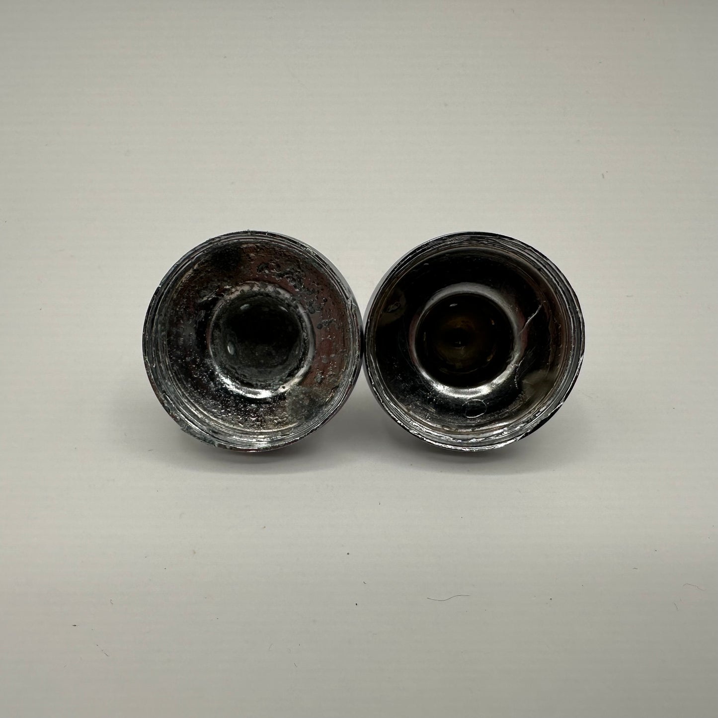 Fenton Milk Glass Salt and Pepper Shakers, Thumbprint Pattern