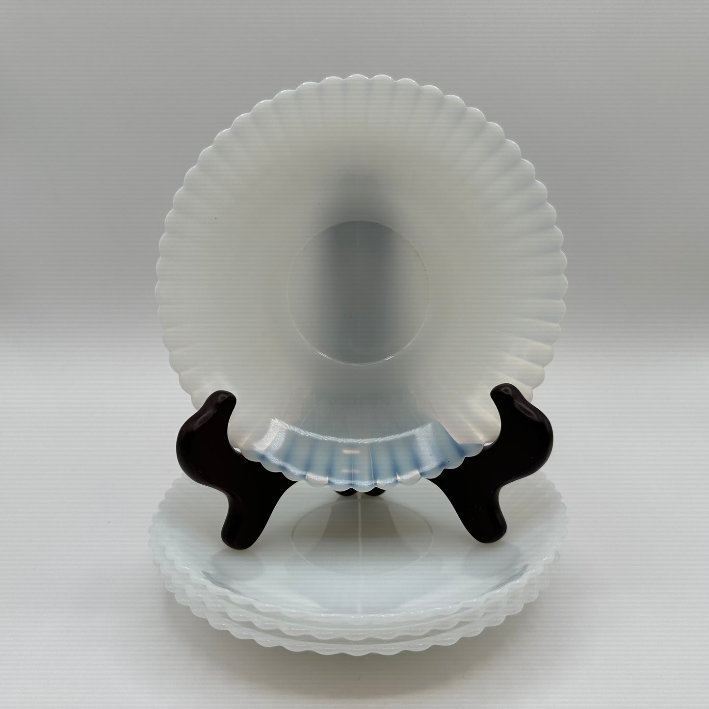 MacBeth Petalware Saucers, White, 1930's, Set of 4