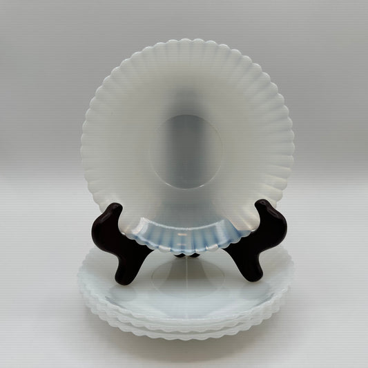 MacBeth Petalware Saucers, White, 1930's, Set of 4