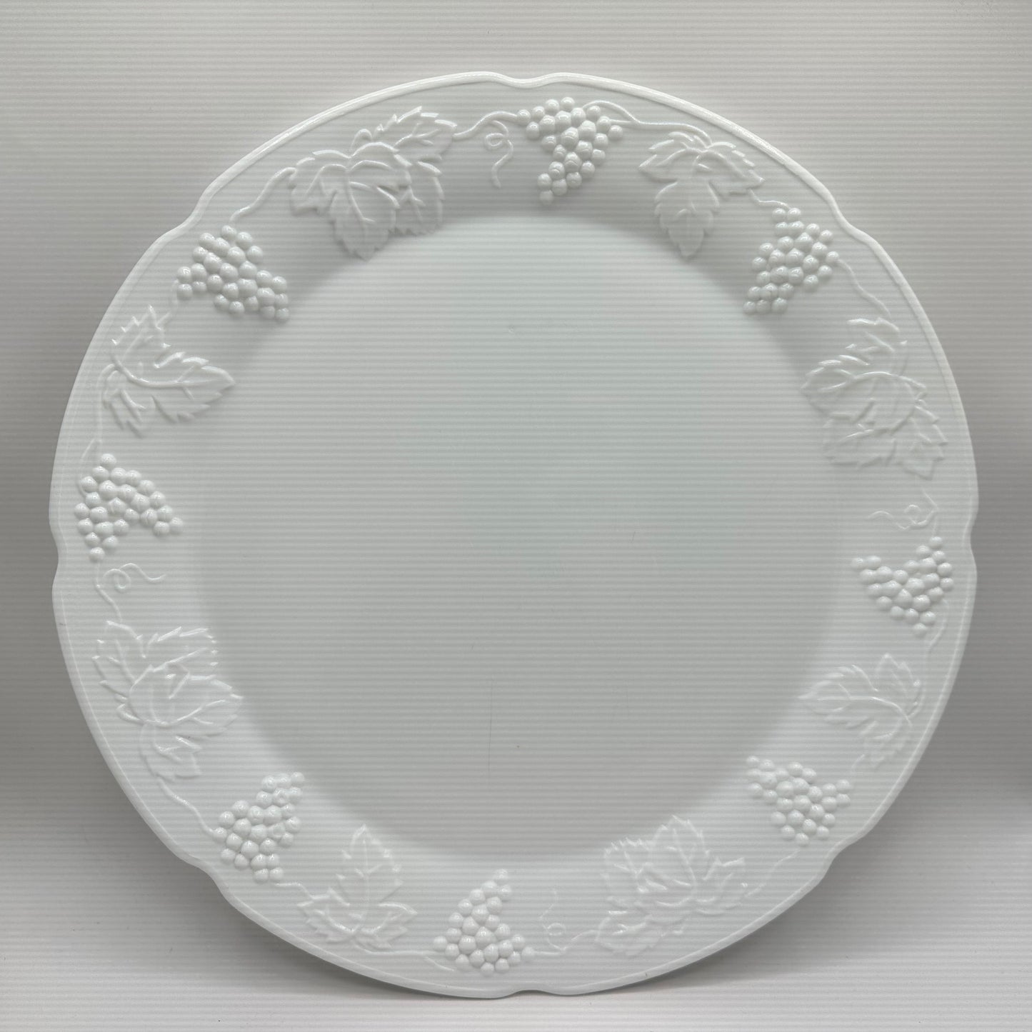 Indiana Milk Glass Large Torte Plate, Colony Harvest Pattern, 14"