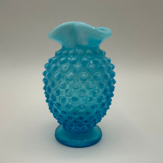 Fenton Hobnail Blue Opalescent 4" Bud Vase