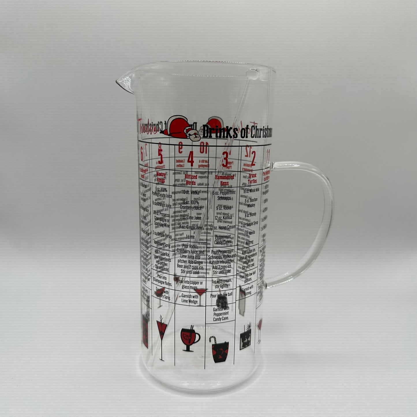 12 Drinks of Christmas Pitcher and Stirrer